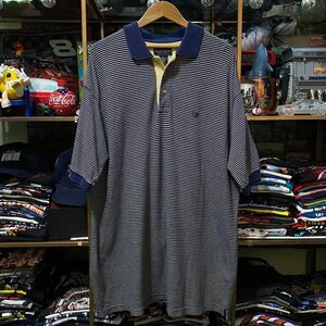 Vintage 90s Duck Head Striped Polo Shirt XLT Blue Dad Preppy Grandpacore Tee